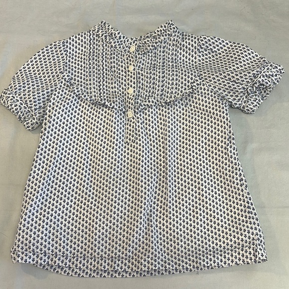 GAP Blue and White Blouse with Peter Pan Collar - Picture 1 of 7